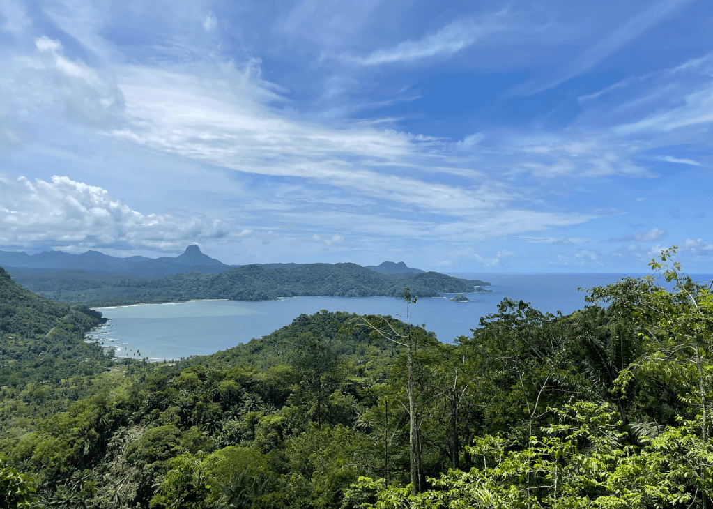 Vista da estrada de acesso ao Sul 

